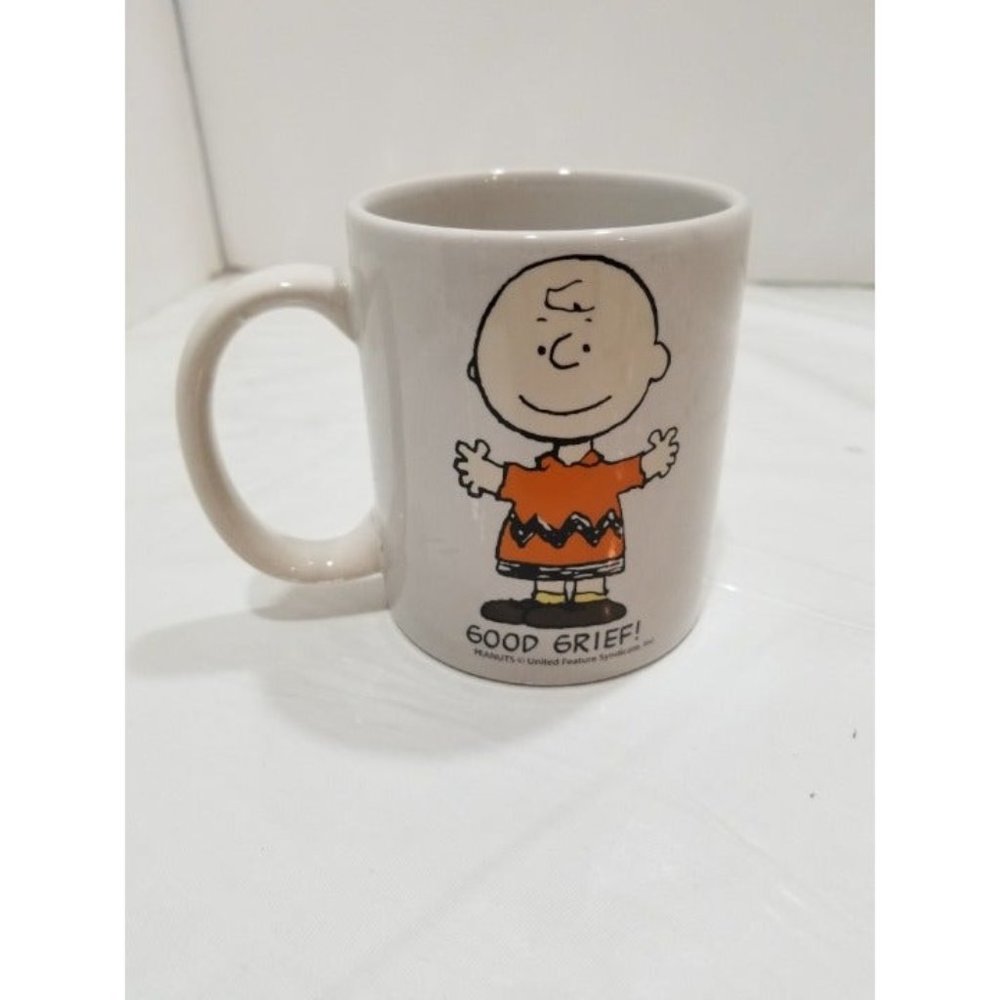 CHARLIE BROWN PEANUTS GOOD GRIEF COFFEE MUG 10 oz Standard Size‎ Collectible